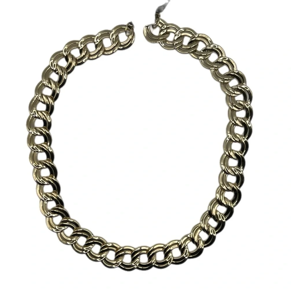 Primavera | Vintage Double Link Gold Tone Chain Necklace